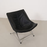 Leather lounge chair by Teun van Zanten for Molinari