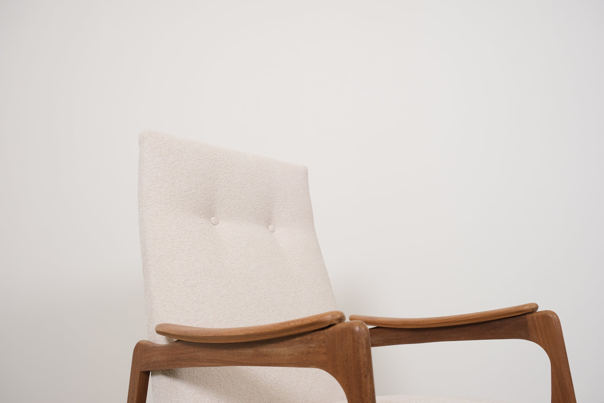 Vintage mid-century teak armchair