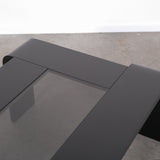 1970s Coffee Table with Smoked Glass Top