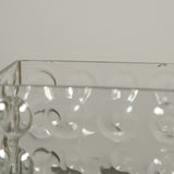 Vintage Finnish Art Glass Bubbled Square Vase