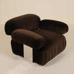 Brown armchair on a beige background