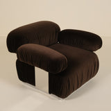 Brown armchair on a beige background