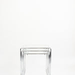 Chroom Mimiset glas Nesting Tables
