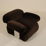 Brown armchair on a beige background