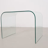 Glass waterfall table