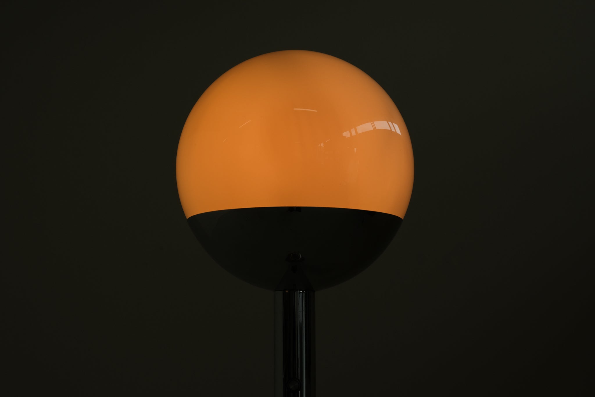 lamp on a chrome stand 