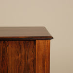 Close-up of wooden sideboard top