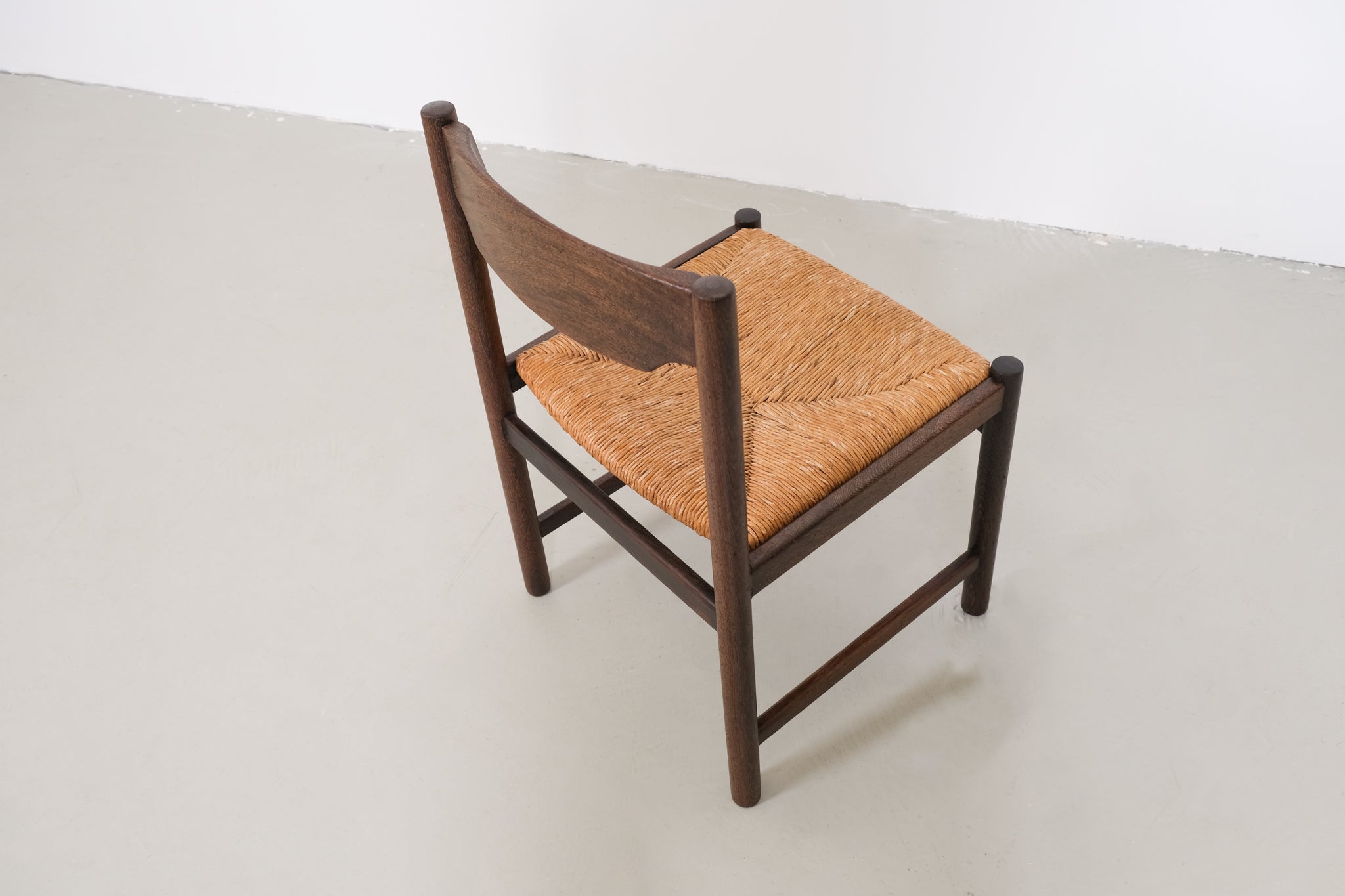 Italian dining chairs with rattan - set of 4