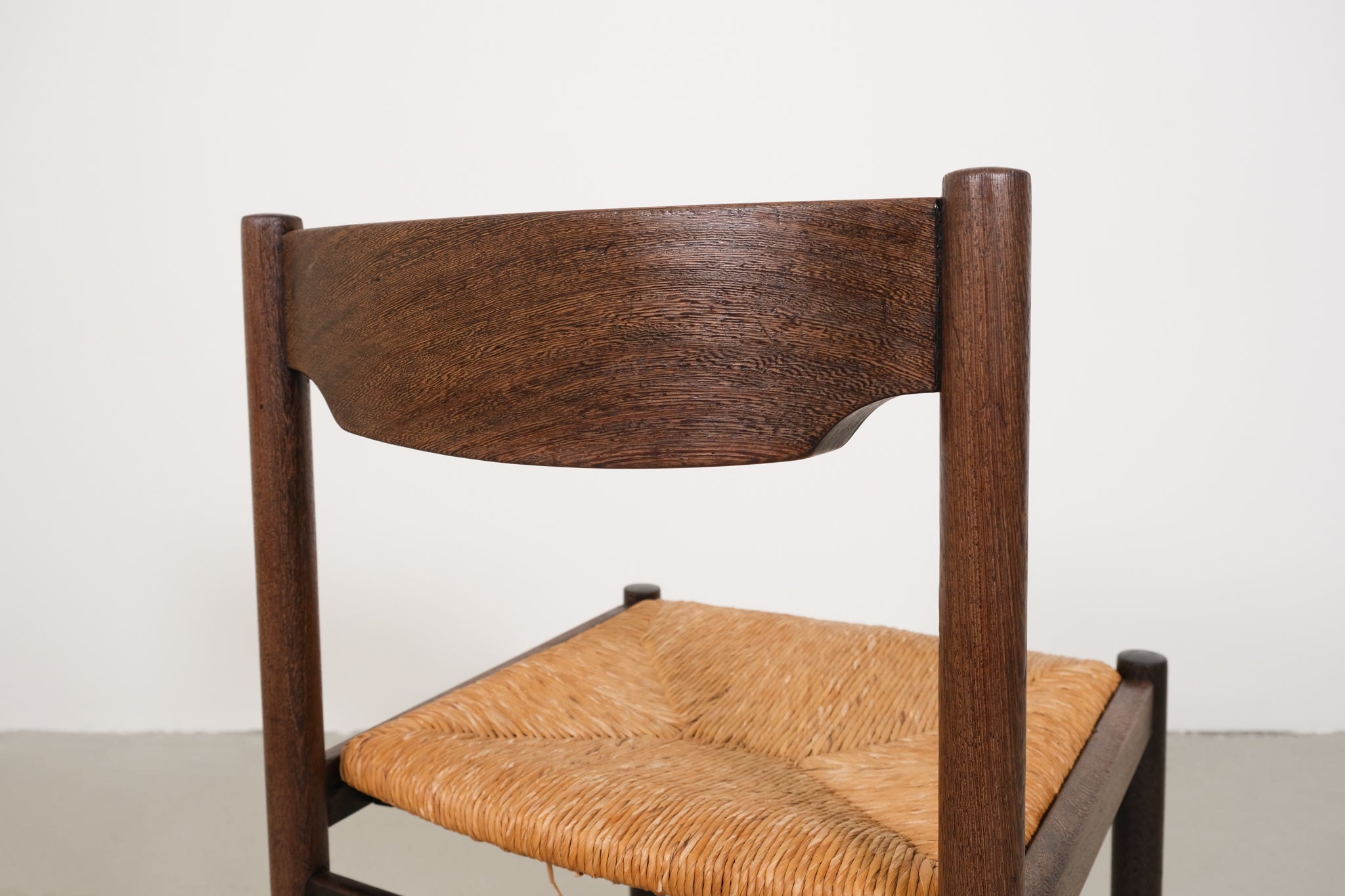 Italian dining chairs with rattan - set of 4