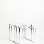Chroom Mimiset glas Nesting Tables