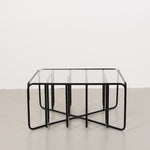 Black Tubular Glass Coffeetable, The Netherlands 1950s