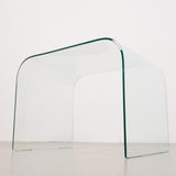 Glass waterfall table