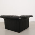 Black Leather Lounge Chair by Poltrona Frau