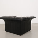 Black Leather Lounge Chair by Poltrona Frau