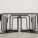 Black Tubular Glass Coffeetable, The Netherlands 1950s
