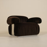 Brown armchair on a beige background
