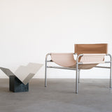 Walter Antonis SZ14 chair with chrome base and canvas seat