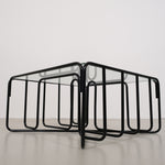 Black Tubular Glass Coffeetable, The Netherlands 1950s