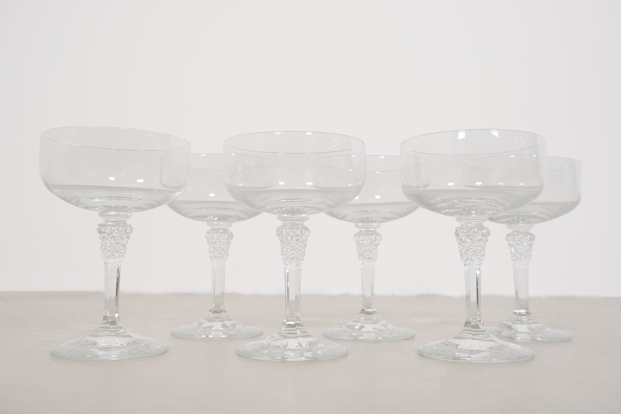 Vintage champagne glasses