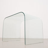 Glass waterfall table
