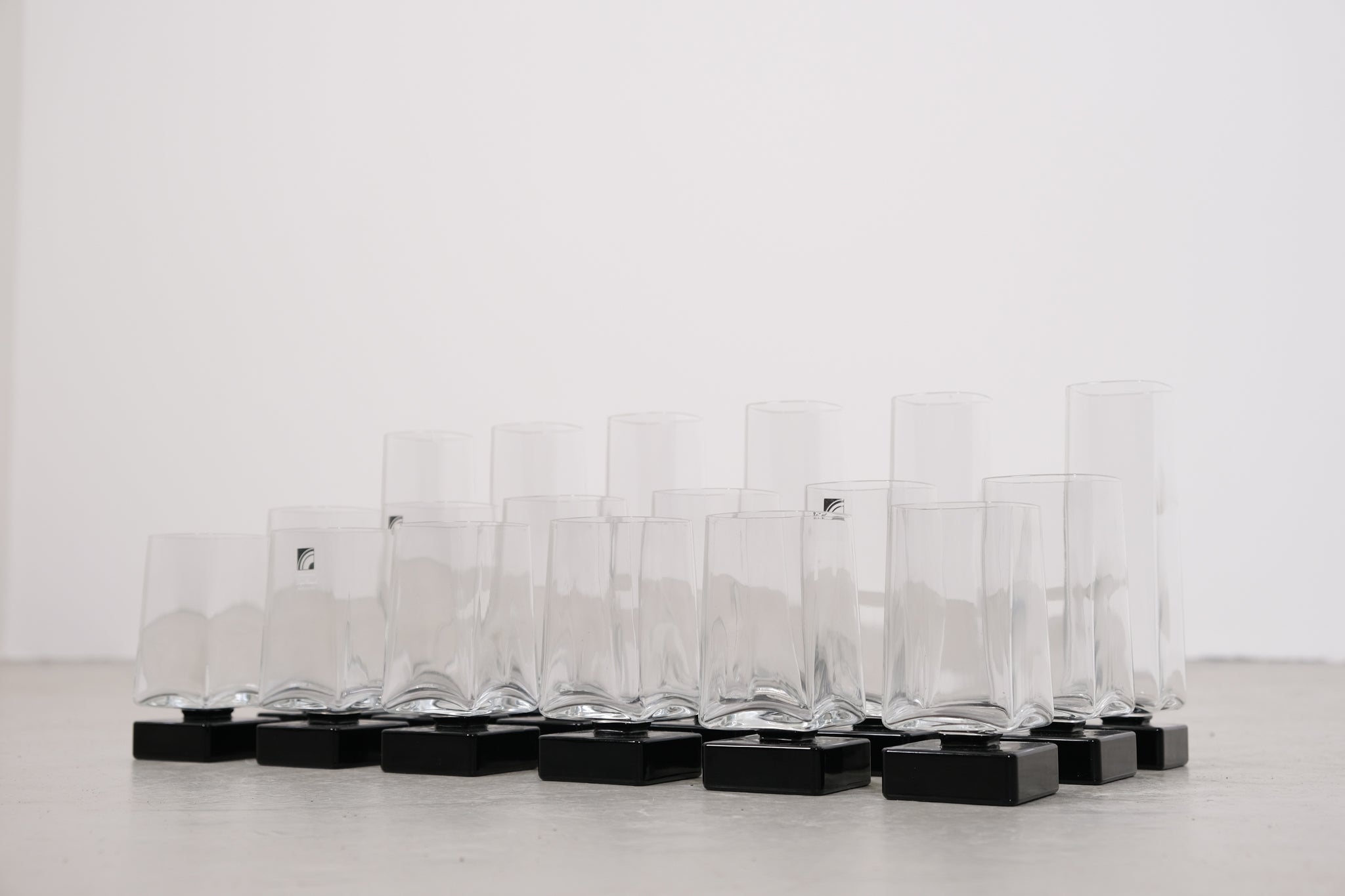 Glasses from the Light & Music Monet collection by Luigi Bormiolo