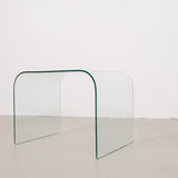 Glass waterfall table