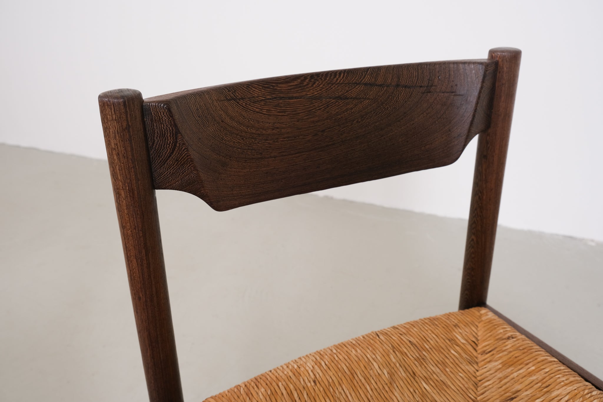 Italian dining chairs with rattan - set of 4