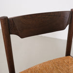 Italian dining chairs with rattan - set of 4