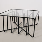Black Tubular Glass Coffeetable, The Netherlands 1950s